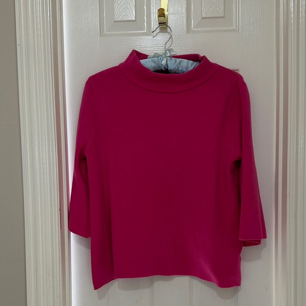 LOVELY AVARA JACKIE Hot Pink Soft Knit Top;3/4 Sleeves;Fun!🩷